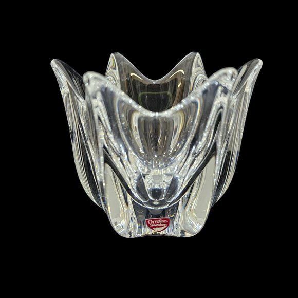Vintage Orrefors Crystal Belle 4"H‎ 6 Point Tulip Bowl Designed by Jan Johansson - Picture 1 of 10